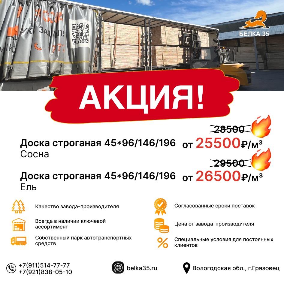 Снижение цен на строганную доску